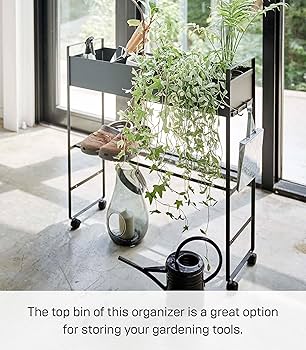 山崎実業 tower キャスター付き 玄関収納ラック タワー ブラック 黒 便利